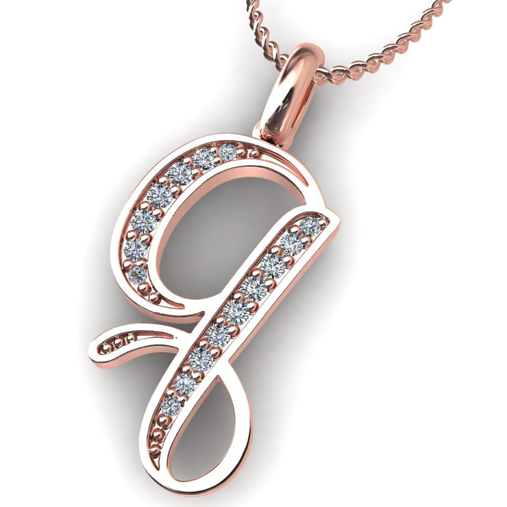 Diamond Initial Pendants