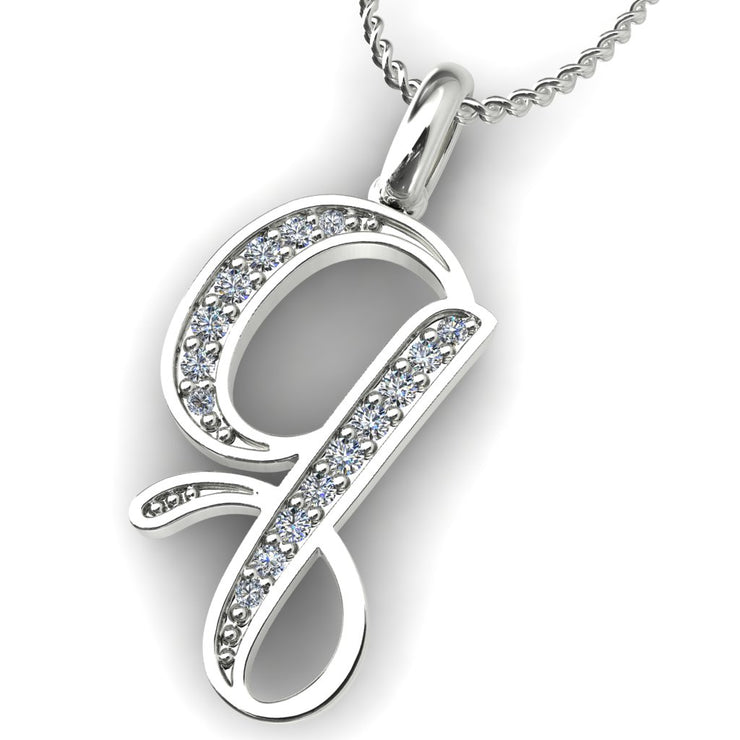 Diamond Initial Pendants