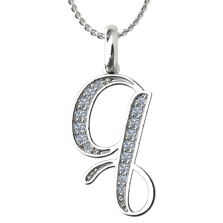 Diamond Initial Pendants