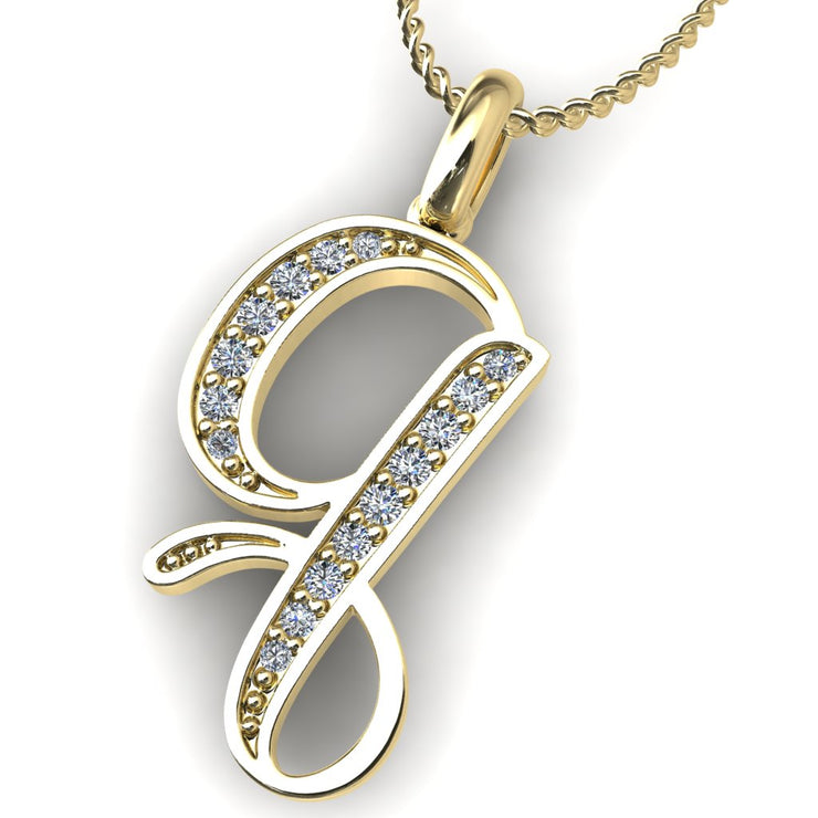 Diamond Initial Pendants