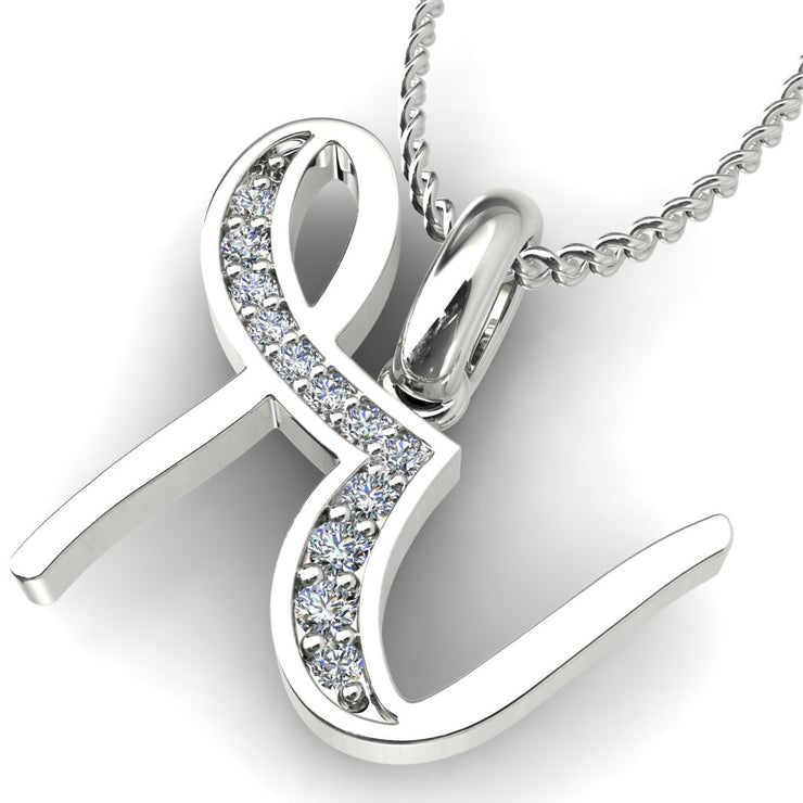 Diamond Initial Pendants