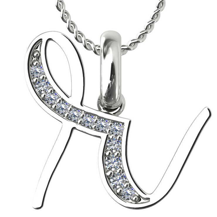 Diamond Initial Pendants