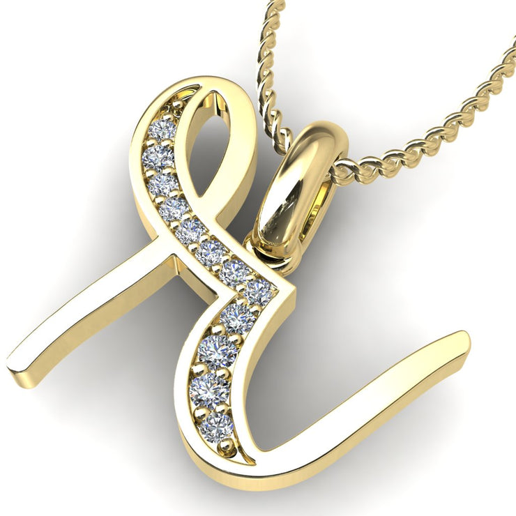 Diamond Initial Pendants