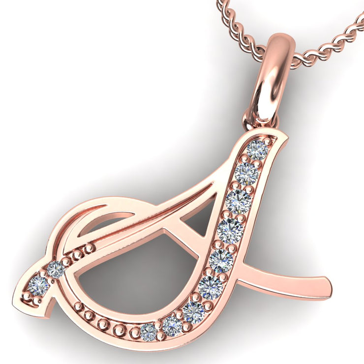 Diamond Initial Pendants