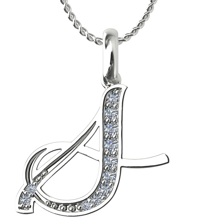 Diamond Initial Pendants