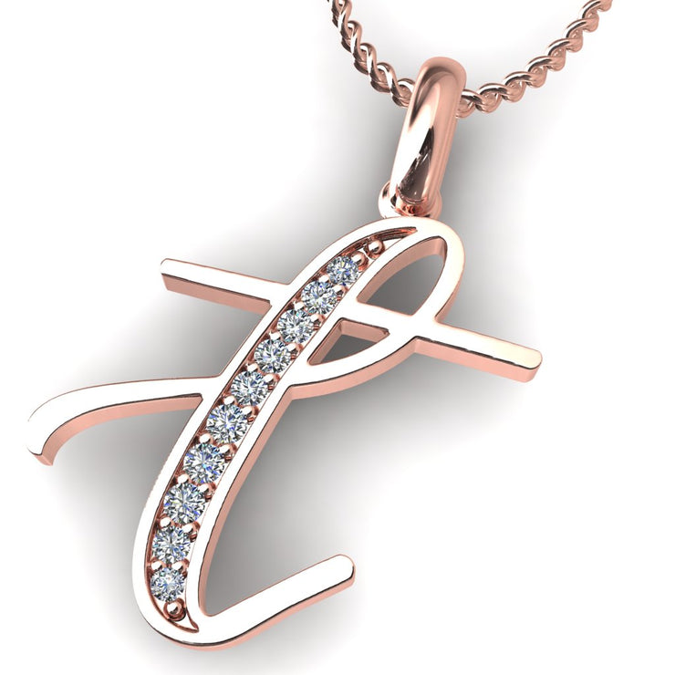 Diamond Initial Pendants