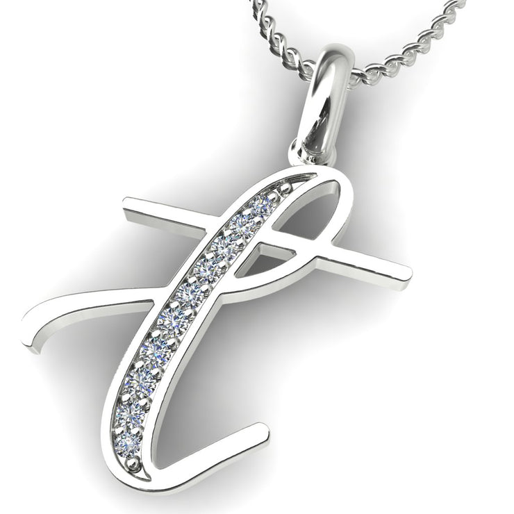 Diamond Initial Pendants