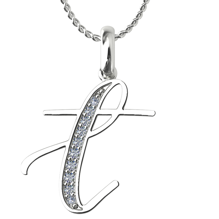 Diamond Initial Pendants