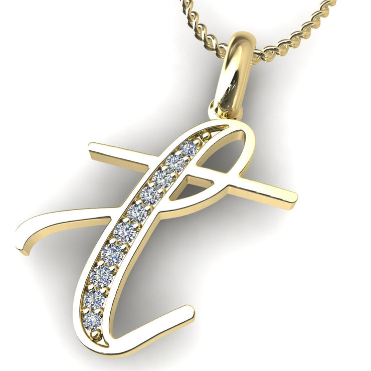 Diamond Initial Pendants