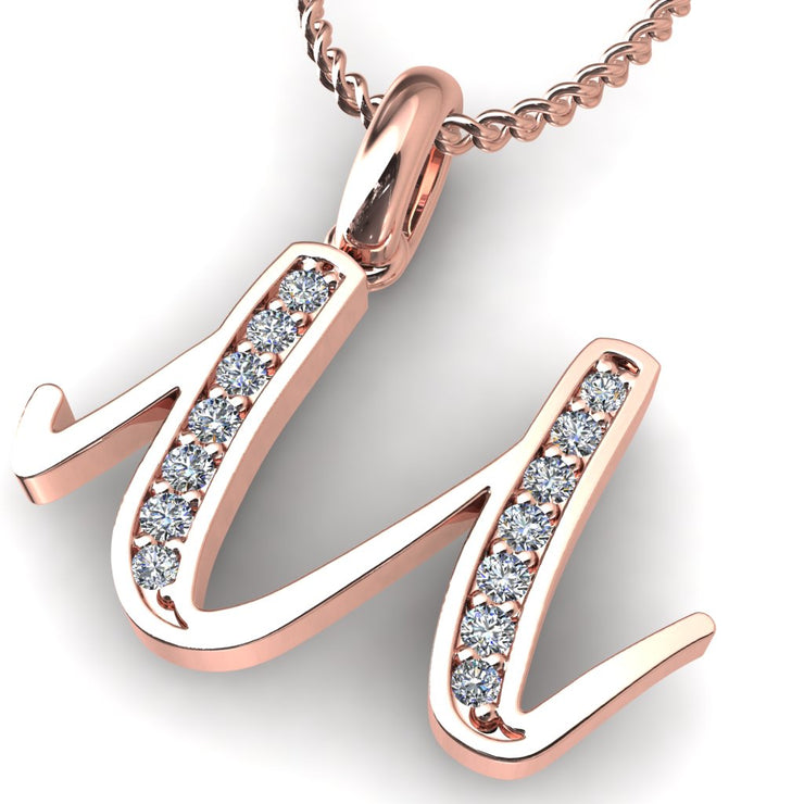 Diamond Initial Pendants