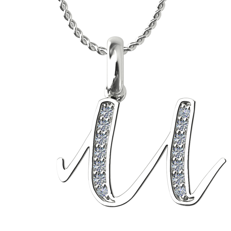 Diamond Initial Pendants