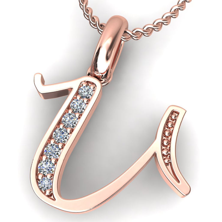 Diamond Initial Pendants