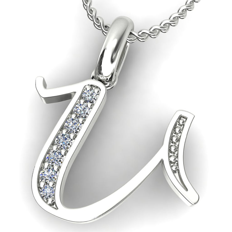 Diamond Initial Pendants