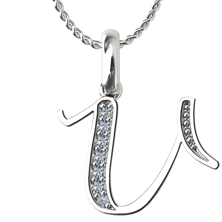 Diamond Initial Pendants