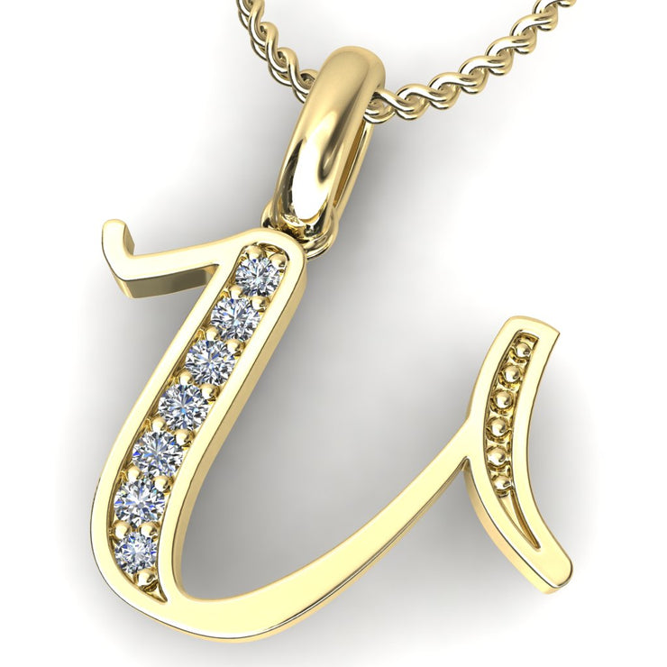 Diamond Initial Pendants