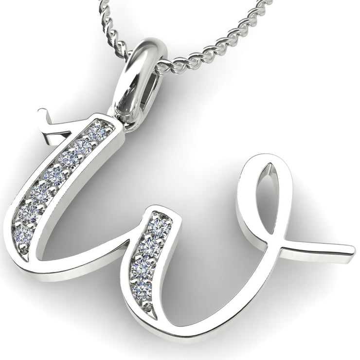 Diamond Initial Pendants