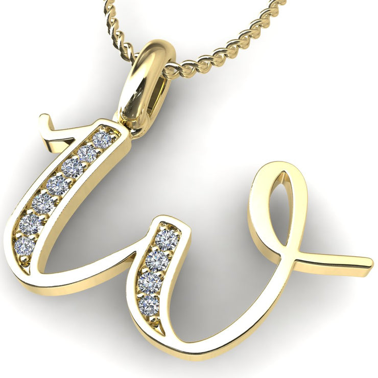 Diamond Initial Pendants