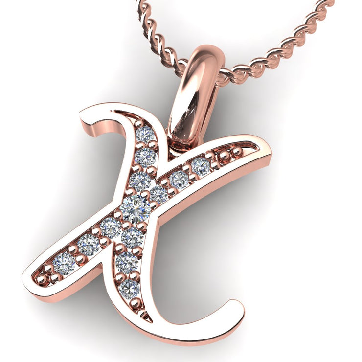 Diamond Initial Pendants