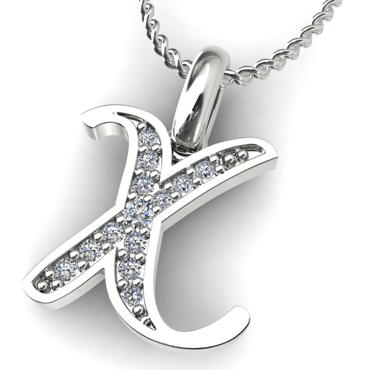 Diamond Initial Pendants