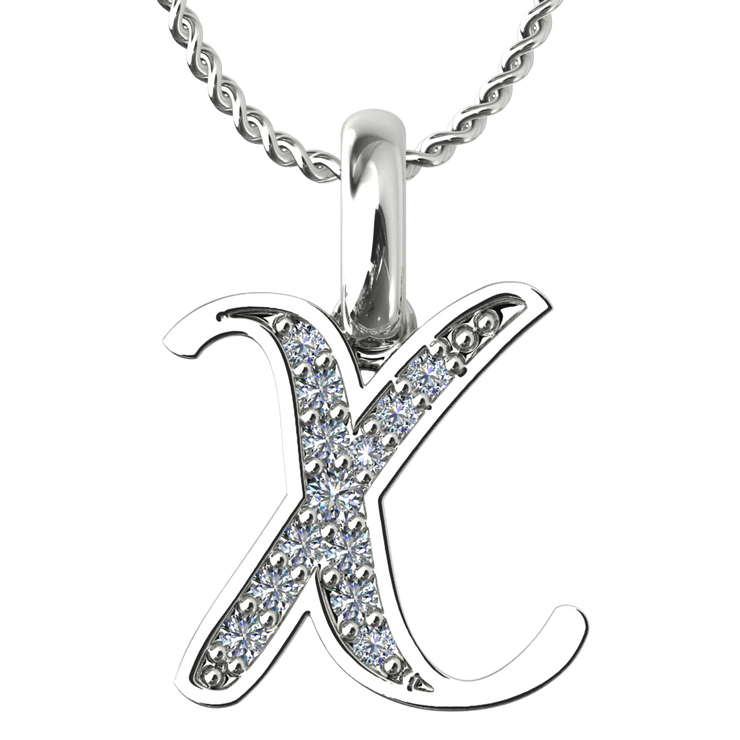 Diamond Initial Pendants