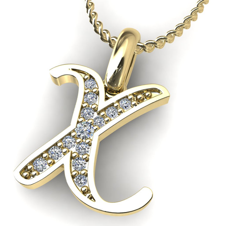 Diamond Initial Pendants