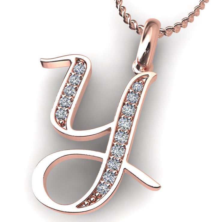 Diamond Initial Pendants