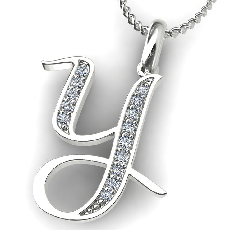 Diamond Initial Pendants