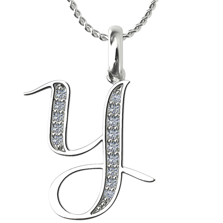 Diamond Initial Pendants