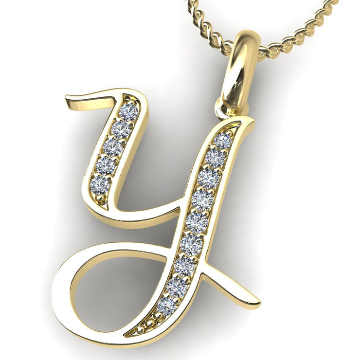 Diamond Initial Pendants