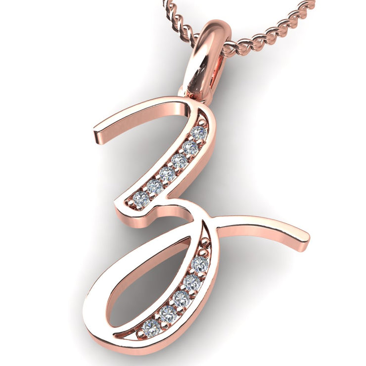 Diamond Initial Pendants