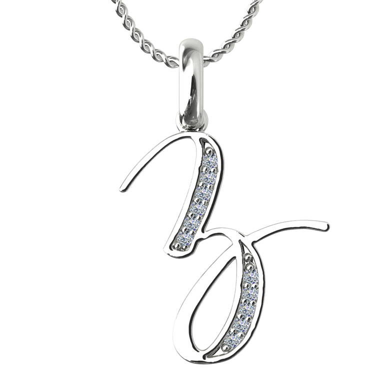 Diamond Initial Pendants