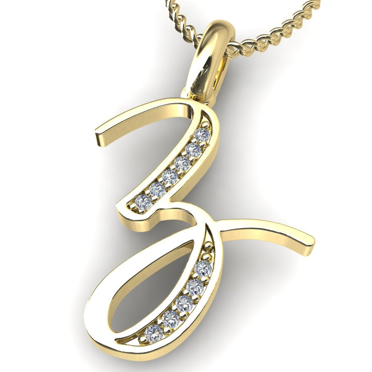 Diamond Initial Pendants