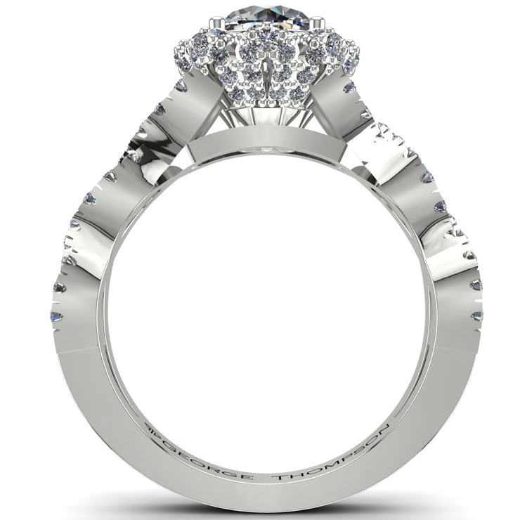 Amora gem engagement ring top