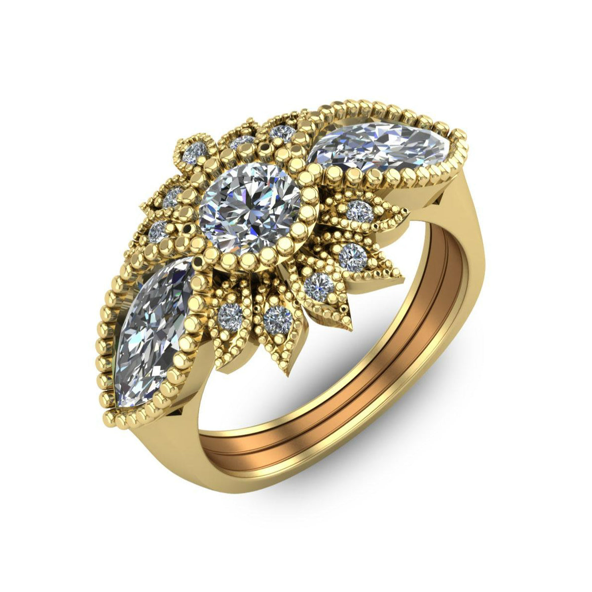 Custom Flower Ring – George Thompson Diamond Co