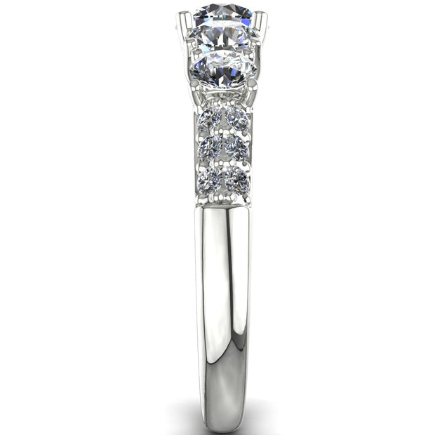 The Custom Designed of 1.66 ctw Diamond Ring