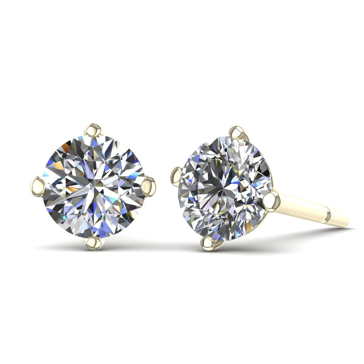 Diamond Stud Earrings in 14k White Gold