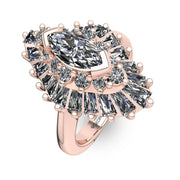 The Custom Designed of 1.03 ctw Diamond Ring