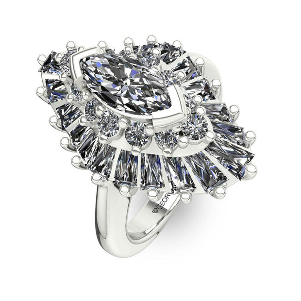 The Custom Designed of 1.03 ctw Diamond Ring