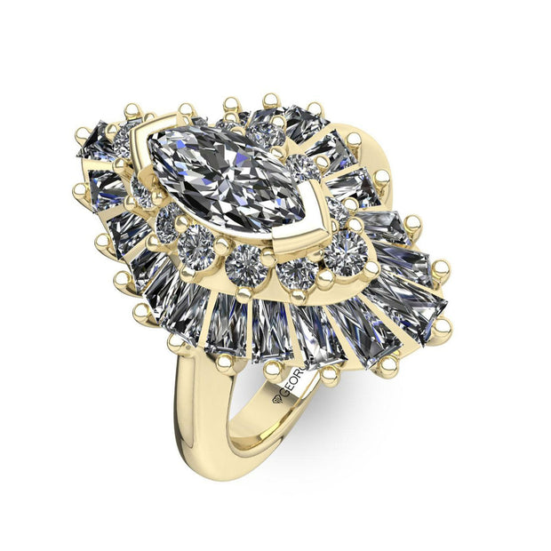 The Custom Designed of 1.03 ctw Diamond Ring