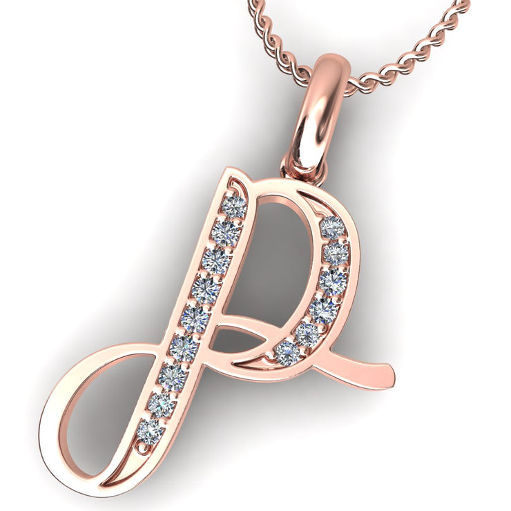 Diamond Initial Pendants