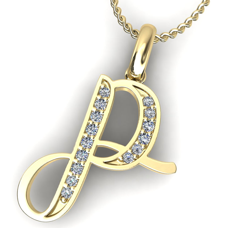 Diamond Initial Pendants