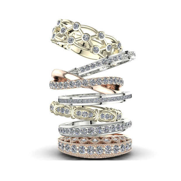 7 Stackable Diamond Rings