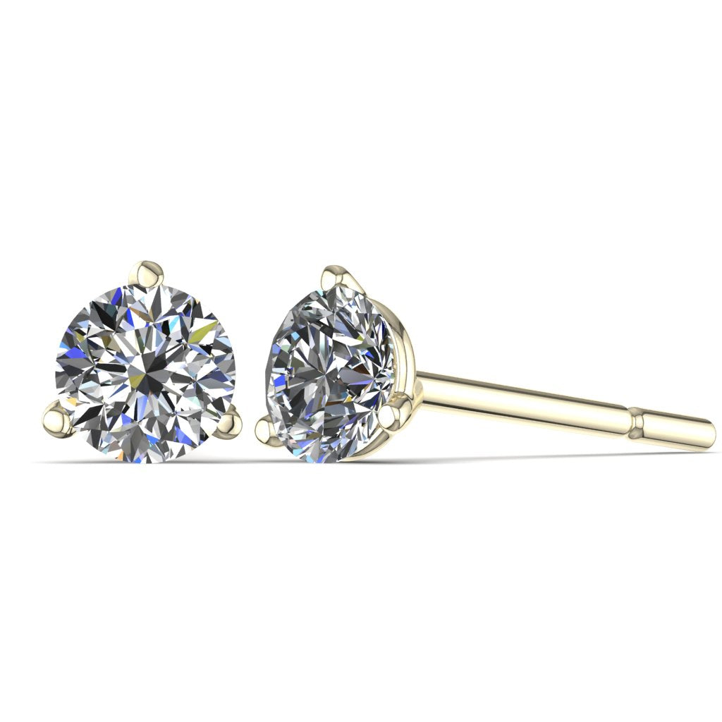 Three Prong Martini Diamond Stud Earrings George Thompson Diamond Co