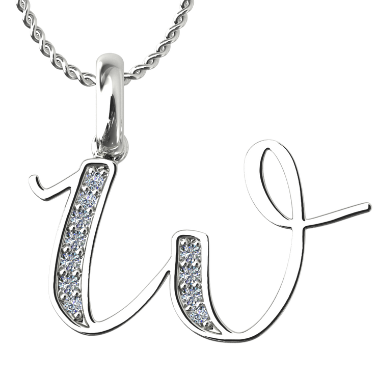 Diamond Initial Pendants